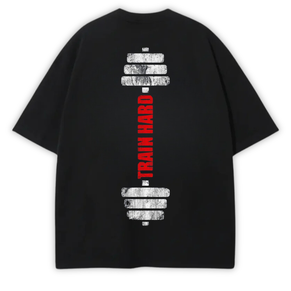 TRAIN HARD OVERSIZED TEE