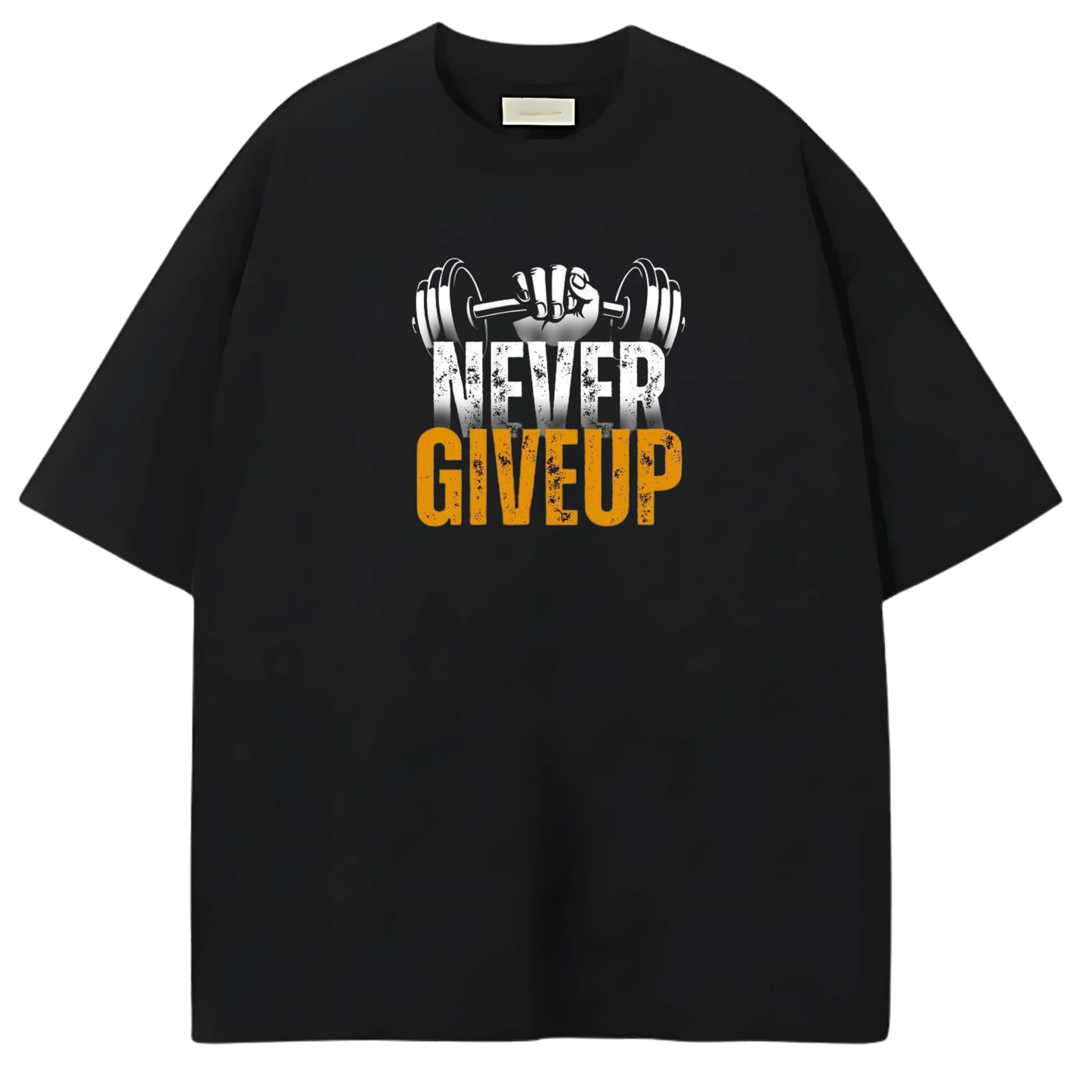 NEVER GIVE UP OVERSIZED TEE