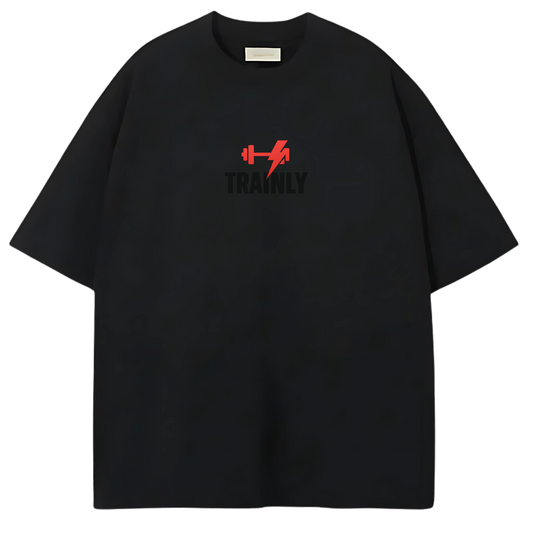 TRAINLY RED OVERSIZED TEE